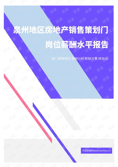 2021年泉州地區房地產銷售策劃崗位薪酬水平分析報告
